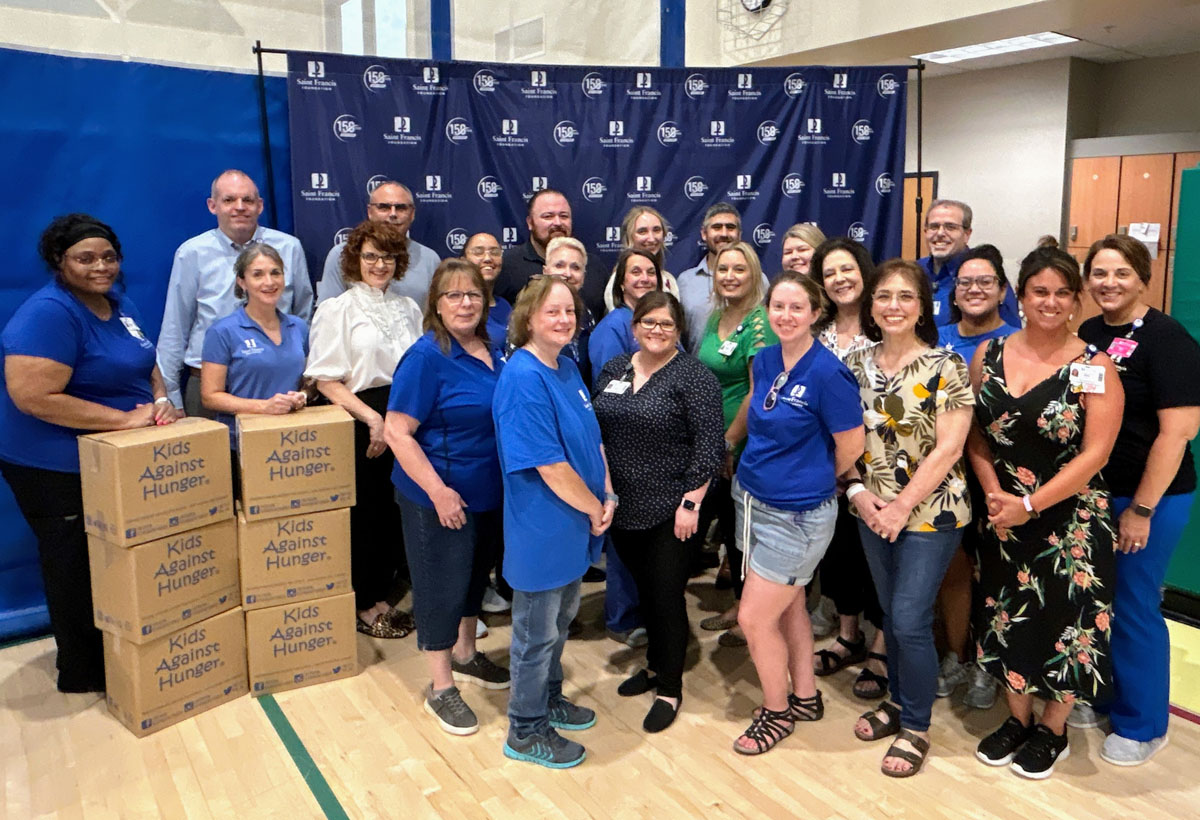 A scene from the Foundation's Saint Francis 150th Anniversary Food Packing Event