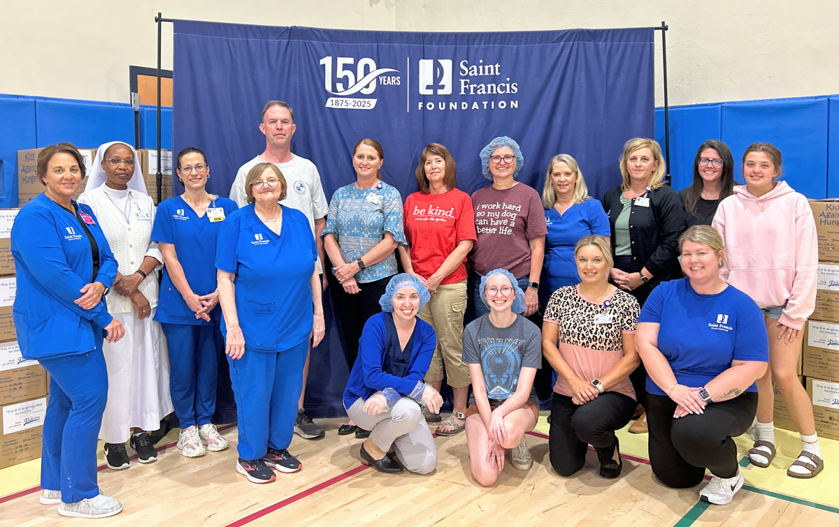 A scene from the Foundation's Saint Francis 150th Anniversary Food Packing Event