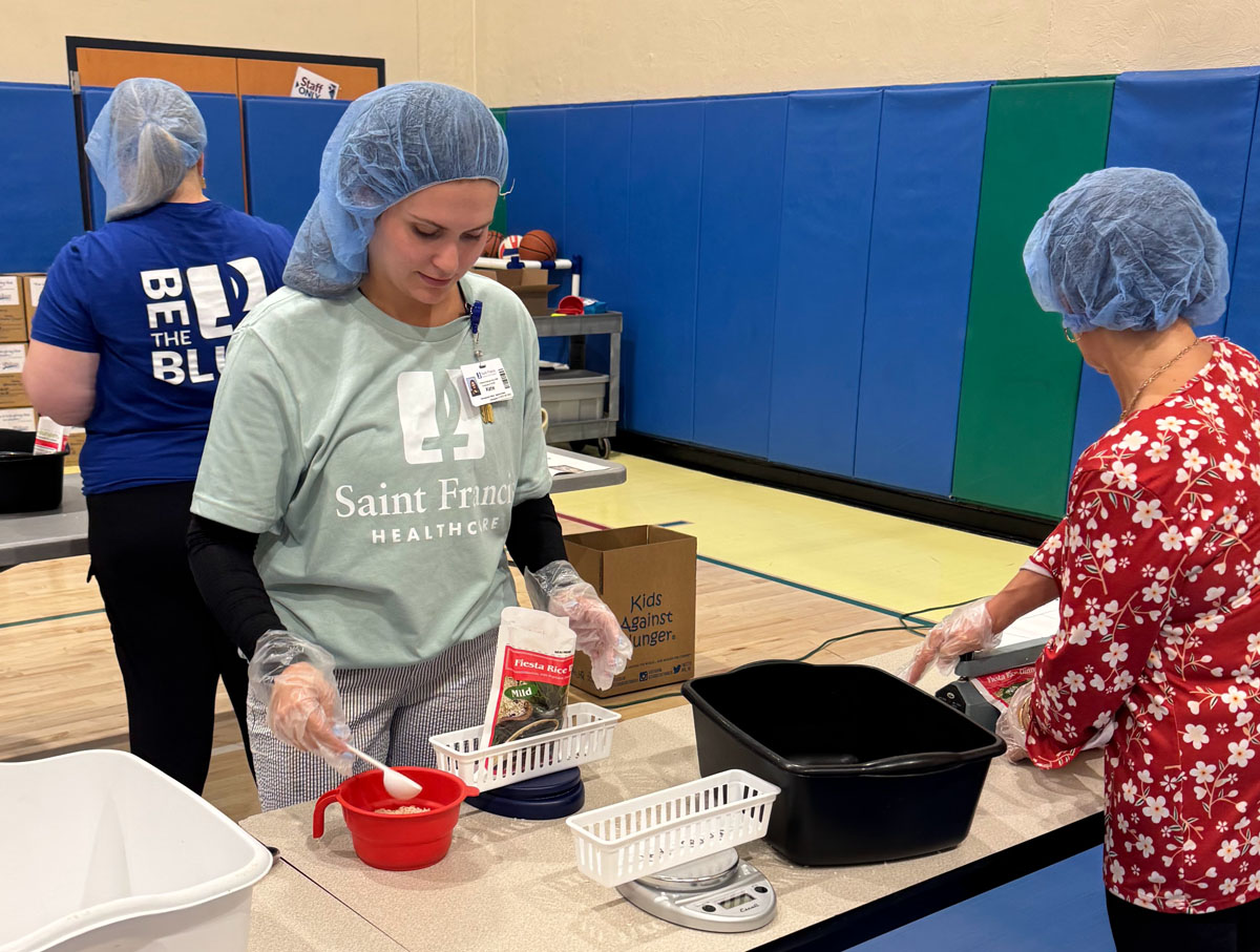 A scene from the Foundation's Saint Francis 150th Anniversary Food Packing Event