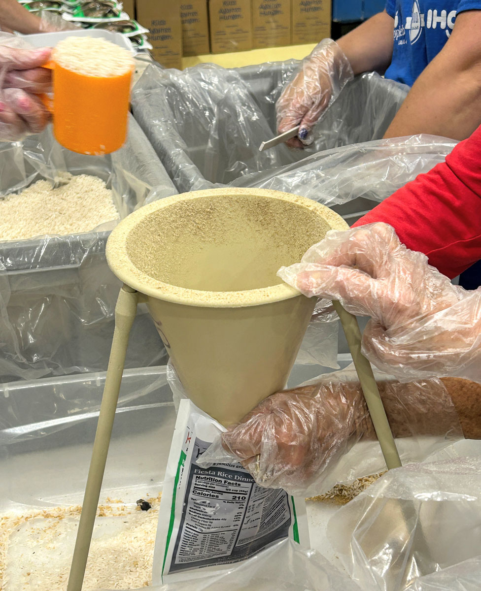 A scene from the Foundation's Saint Francis 150th Anniversary Food Packing Event