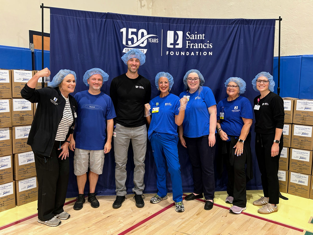 A scene from the Foundation's Saint Francis 150th Anniversary Food Packing Event
