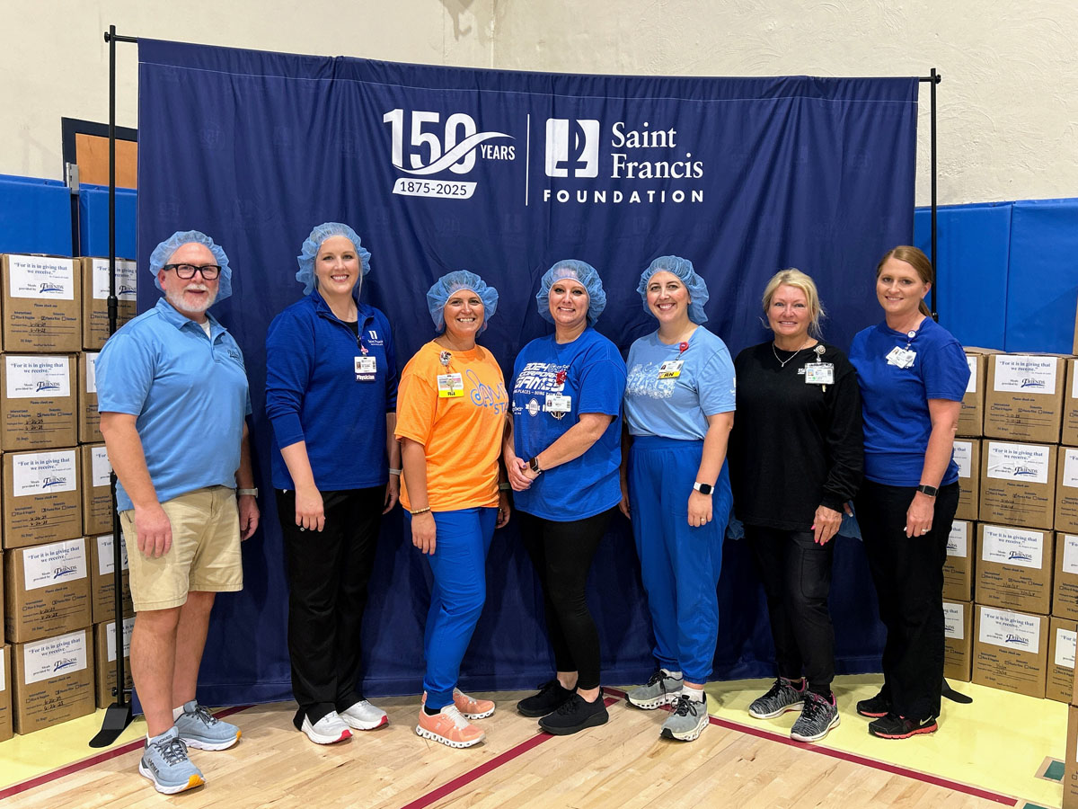 A scene from the Foundation's Saint Francis 150th Anniversary Food Packing Event