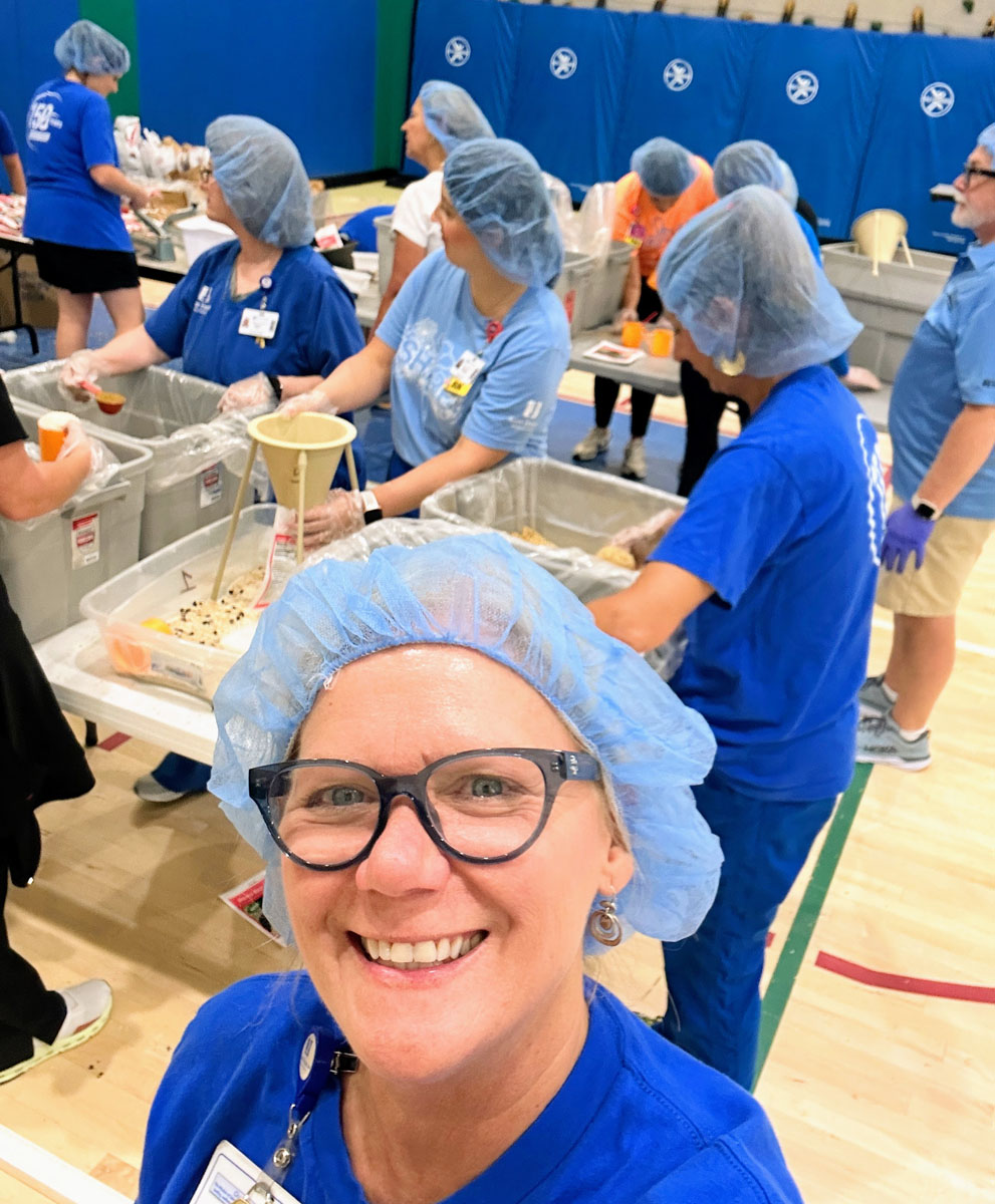 A scene from the Foundation's Saint Francis 150th Anniversary Food Packing Event