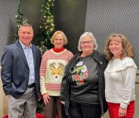Volunteers Recognized: Stacy Huff, Saint Francis Foundation Executive Director; Auxilian of the Year Mary Lou Geary; Volunteer of the Year Sherry Blattel-Dunseith; and Teresa Hannah, Manager - Volunteer Services